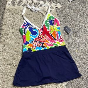 Nautica skort one piece swim set women’s Sz 10 NWT $118